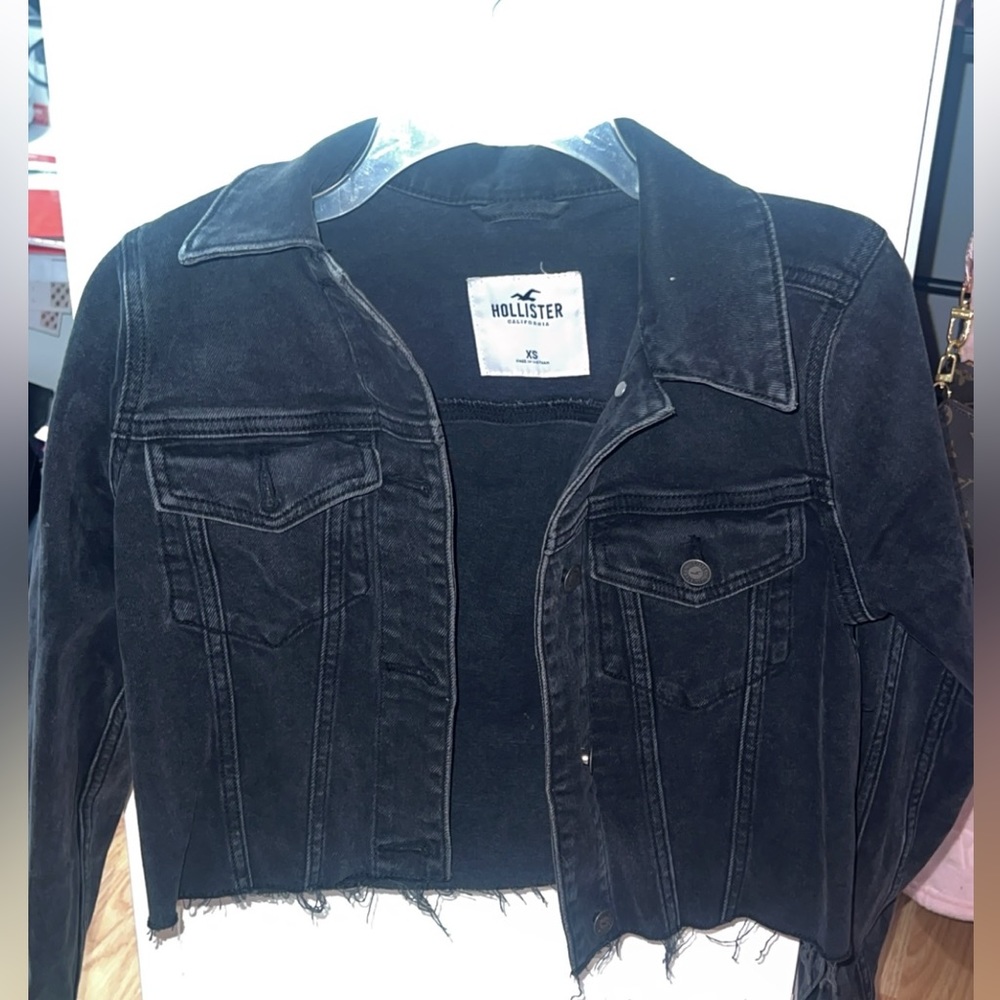 Hollister Black Jean Jacket